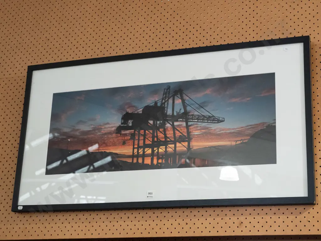 framed photo print - wharf cranes - Port Chalmers Image 1++