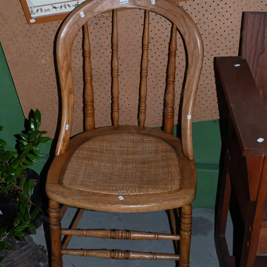seagrass bent wood spindle back chair
