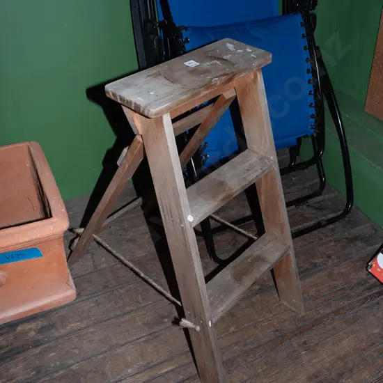 small wooden step ladder