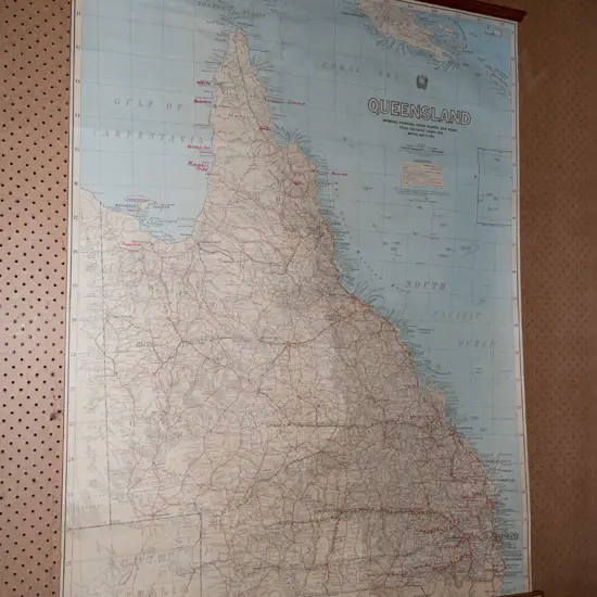 old school map of Queensland