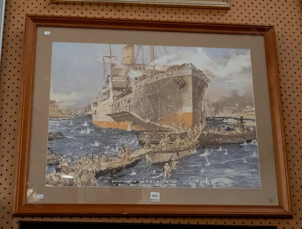 framed digital print - landing troops Gallipoli Image 1++