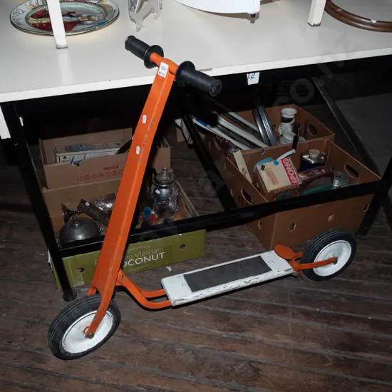 retro orange scooter