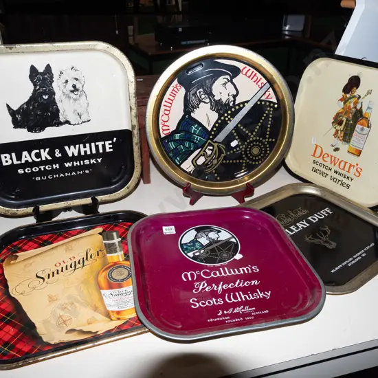 whisky advertising trays