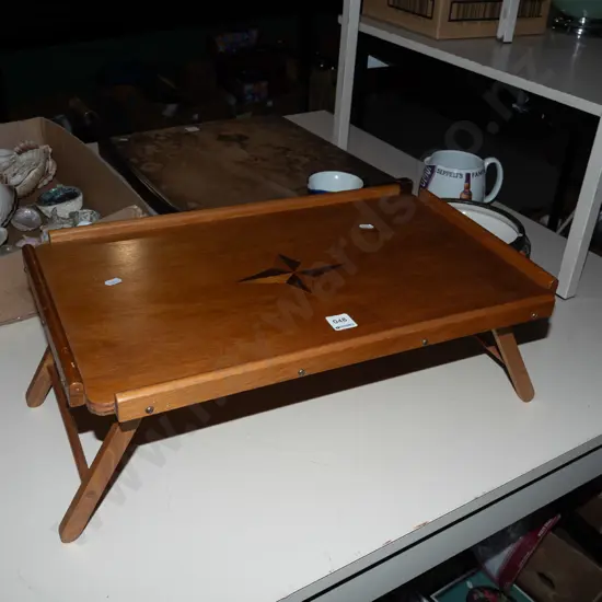 foldaway wooden freestanding tray