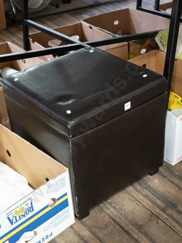 vinyl storage ottoman Image 1++
