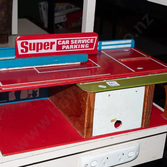 wooden toy garage