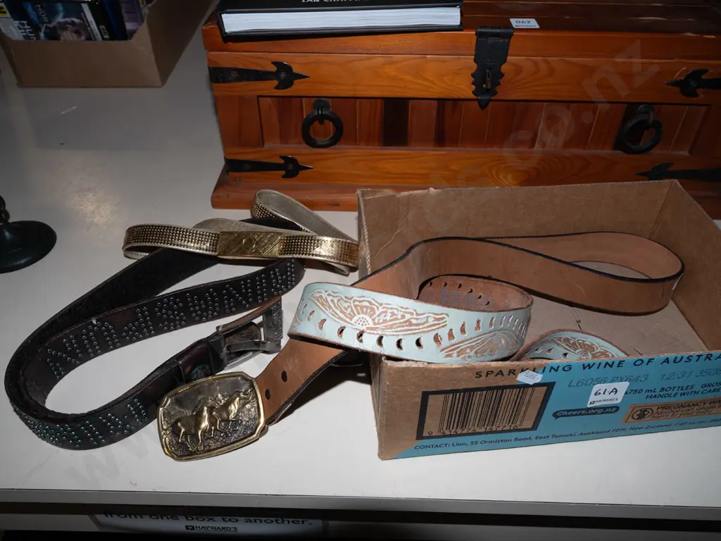 box of leather belts Image 1++