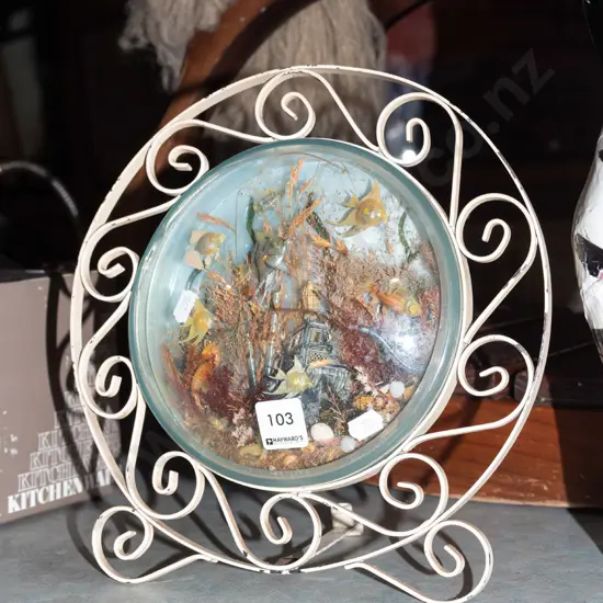 under the sea theme in convex plastic mid century stand