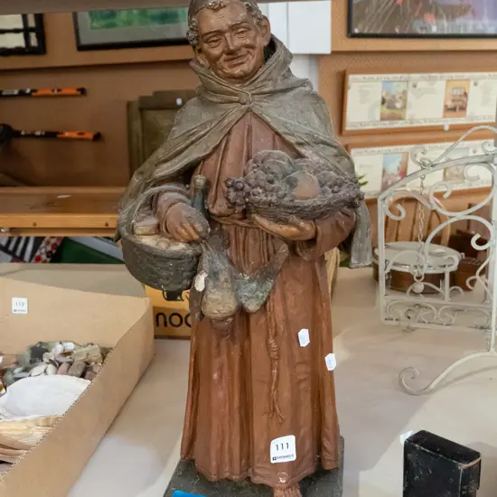 plaster monk figurine - damage H550