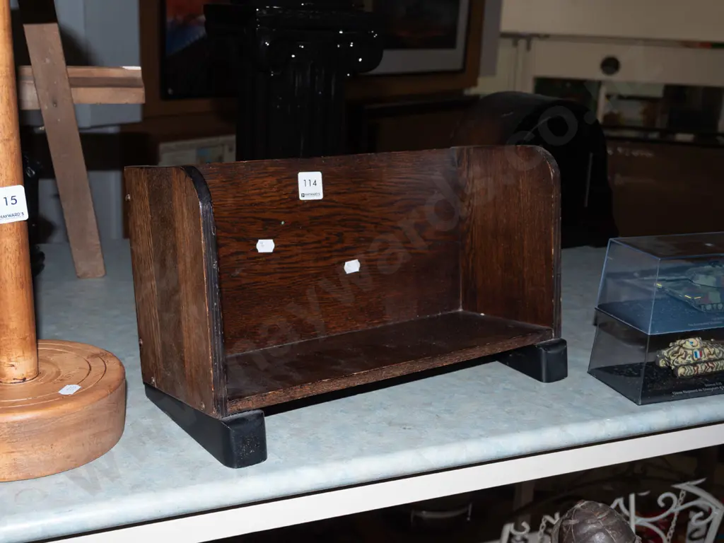 small deco oak bookcase H360 Image 1++