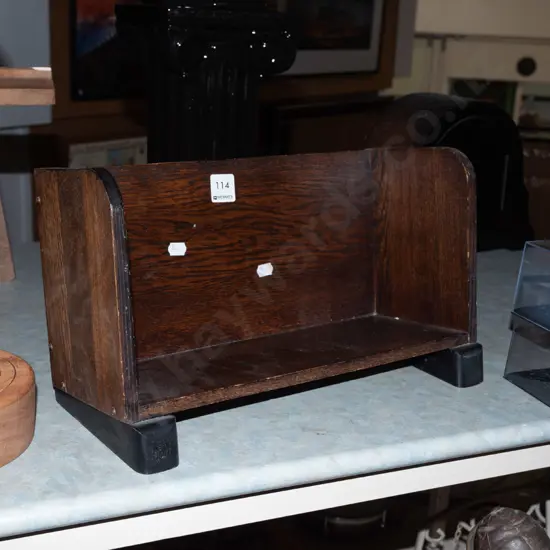 small deco oak bookcase H360
