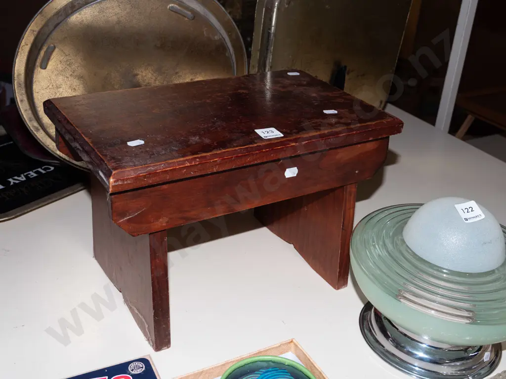 small wooden stool H250 Image 1++
