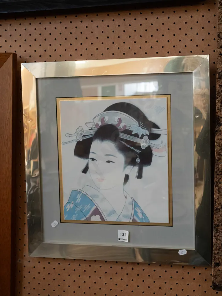 framed Japanese geisha print Image 1++
