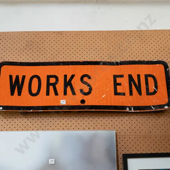 Work End sign