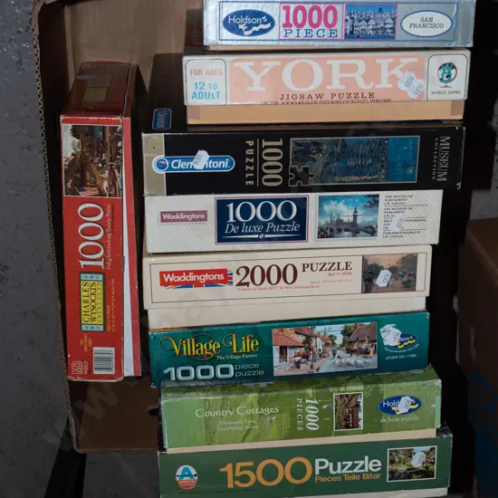 box of puzzles