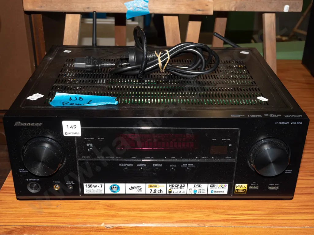 Pioneer VSX-930 AV receiver - no remote Image 1++