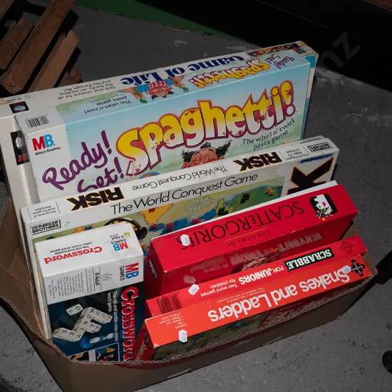 box of board games