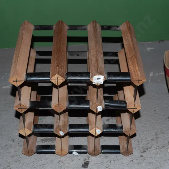 wooden wine rack