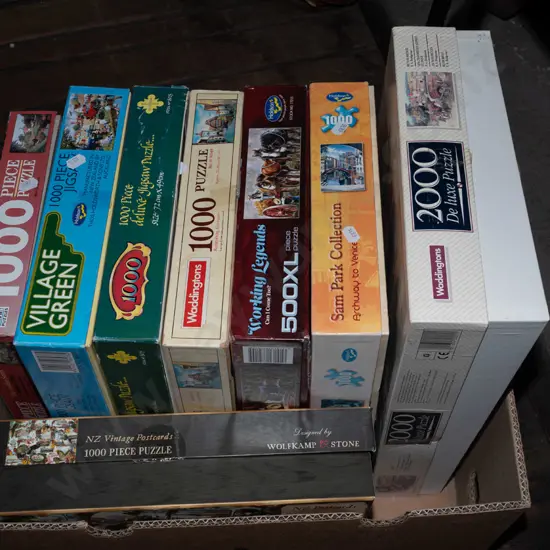 box of puzzles