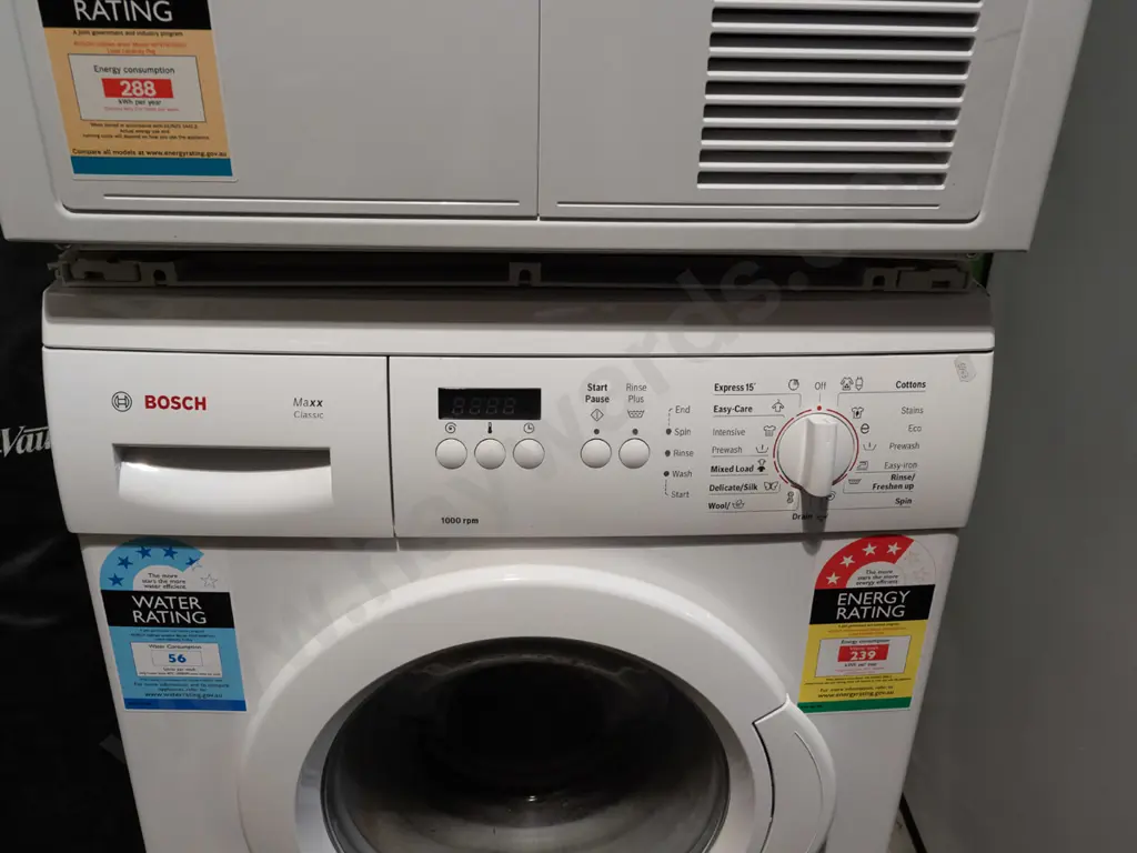 Bosch Max Classic front load washing machine, Bosch Max 7 Sensitive tumble dryer Image 1++