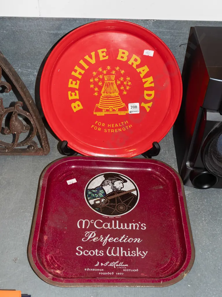 whisky tray, Beehive brandy tray Image 1++