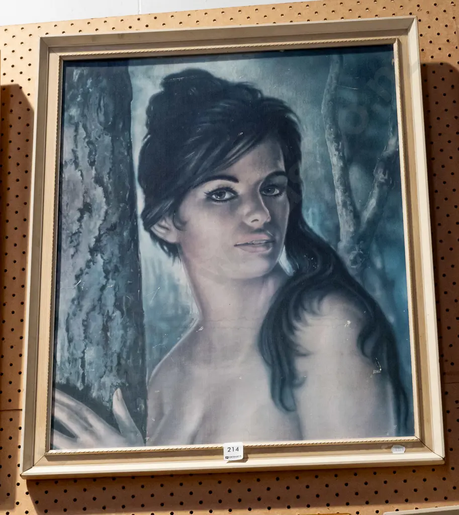 framed retro JH Lynch print - Tina - some damage Image 1++
