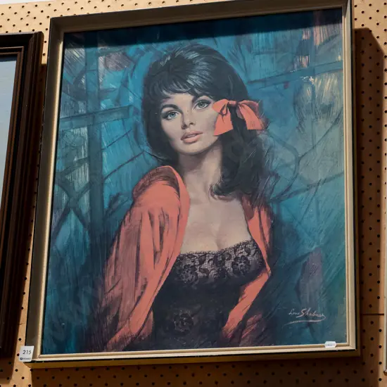 framed retro Louis Shabner print - Melanie