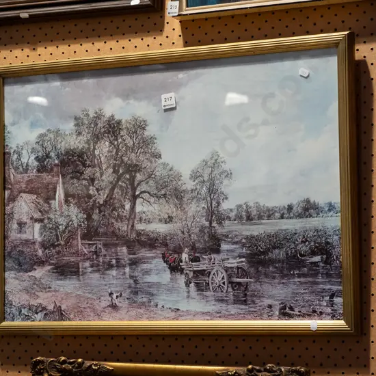 framed Constable print