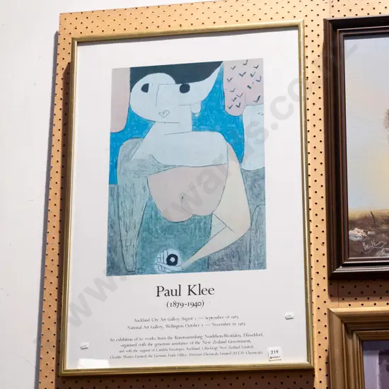 framed Paul Klee promotional poster print 