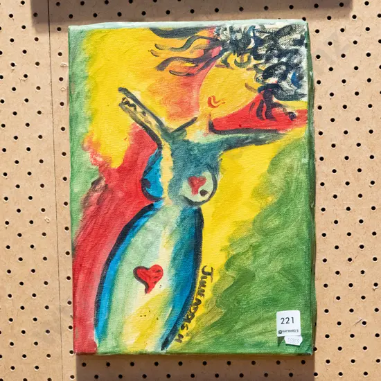 acrylic on boxed canvas - portrait