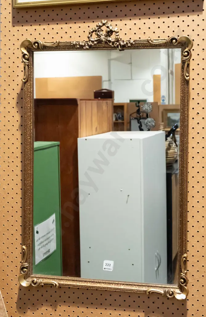 gilt framed wall mirror H720 W45 Image 1++