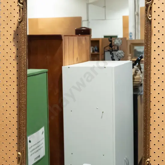 gilt framed wall mirror H720 W45