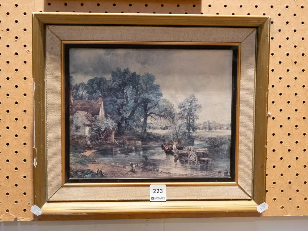 small framed Constable print - damage to frame Image 1++