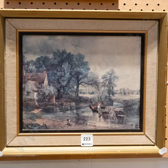 small framed Constable print - damage to frame