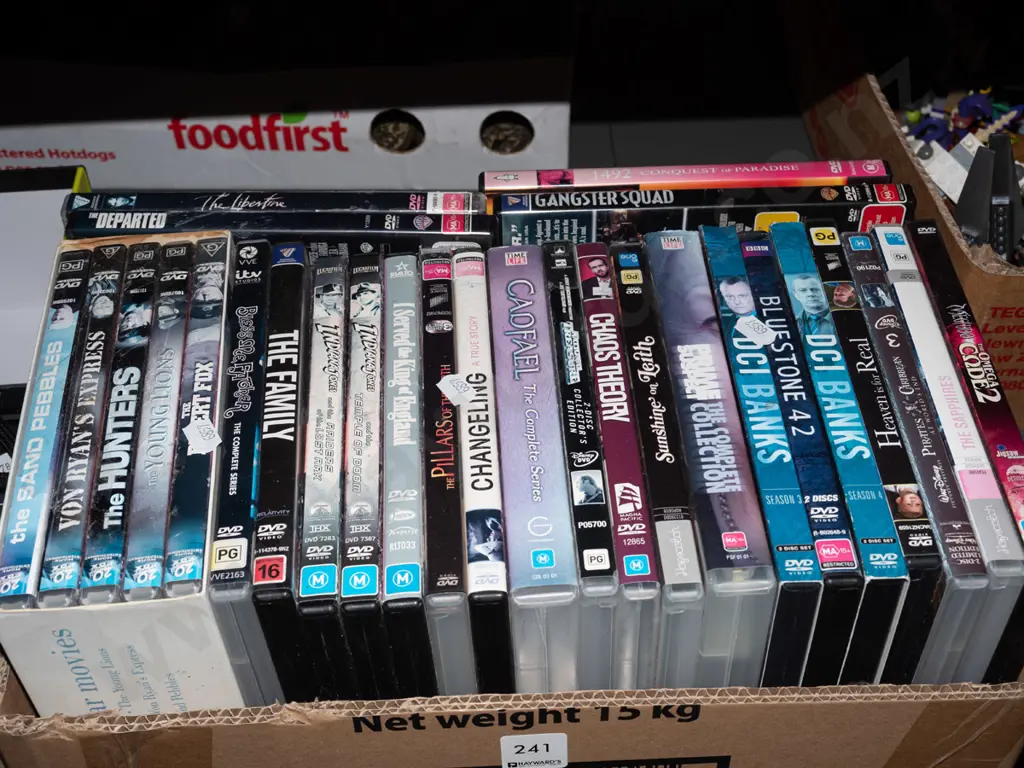 box of DVDs Image 1++