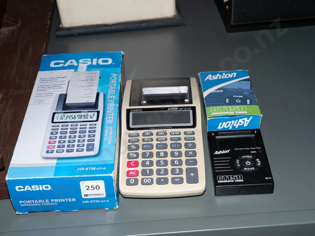 Casio portable printer typewriter, Ashton guitar tuner Image 1++