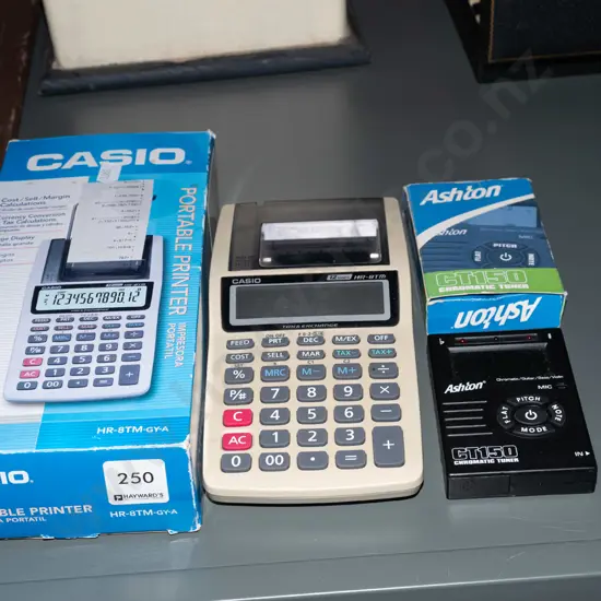 Casio portable printer typewriter, Ashton guitar tuner