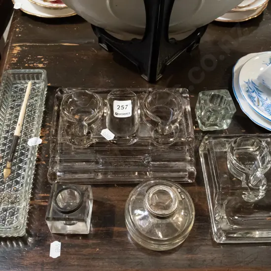 assorted inkwells
