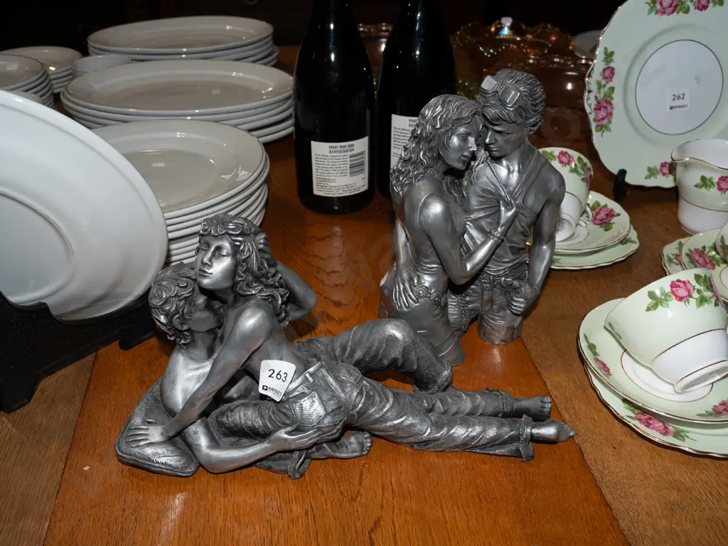 2x composite figurines - couples H220 Image 1++