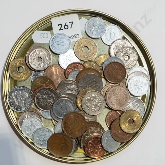 tray of coins