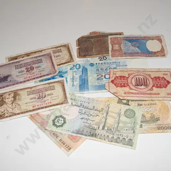 various bank notes