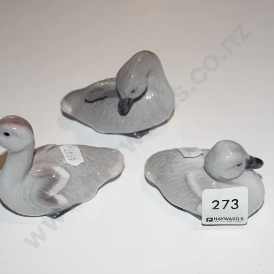 3x Royal Copenhagen duck figurines