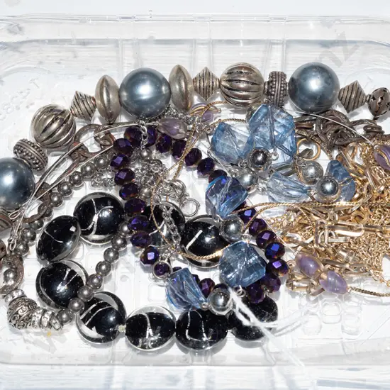 tray of costume jewellery