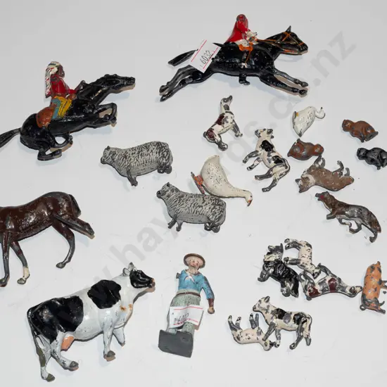 box of lead toys