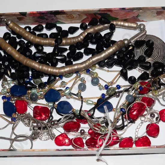 tray of costume jewellery