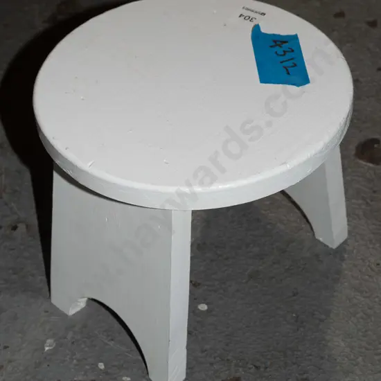 small wooden white painted stool