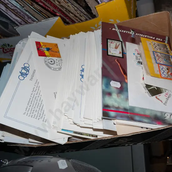 box of first day covers