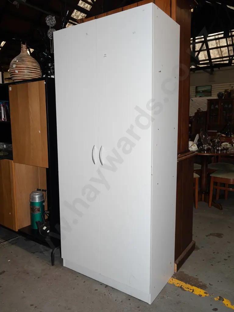mdf melteca 2 door laundry cupboard H1810 W790 D415 Image 1++