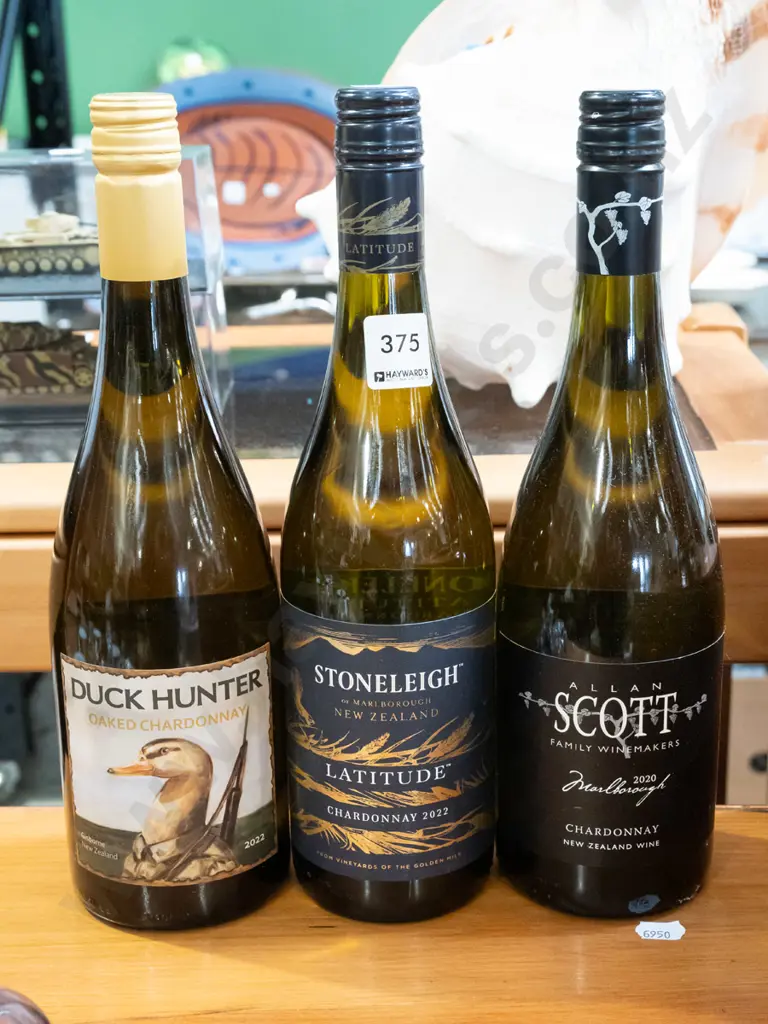 Duck Hunter chardonnay 2022, Stoneleigh chardonnay 2022, Allan Scott chardonnay 2020 Image 1++
