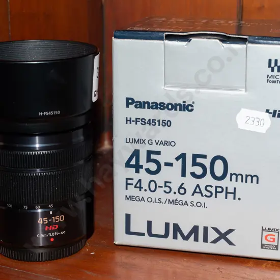 Panasonic Lumix 45-150mm AF Micro 4/3 telephoto zoom lens with original box